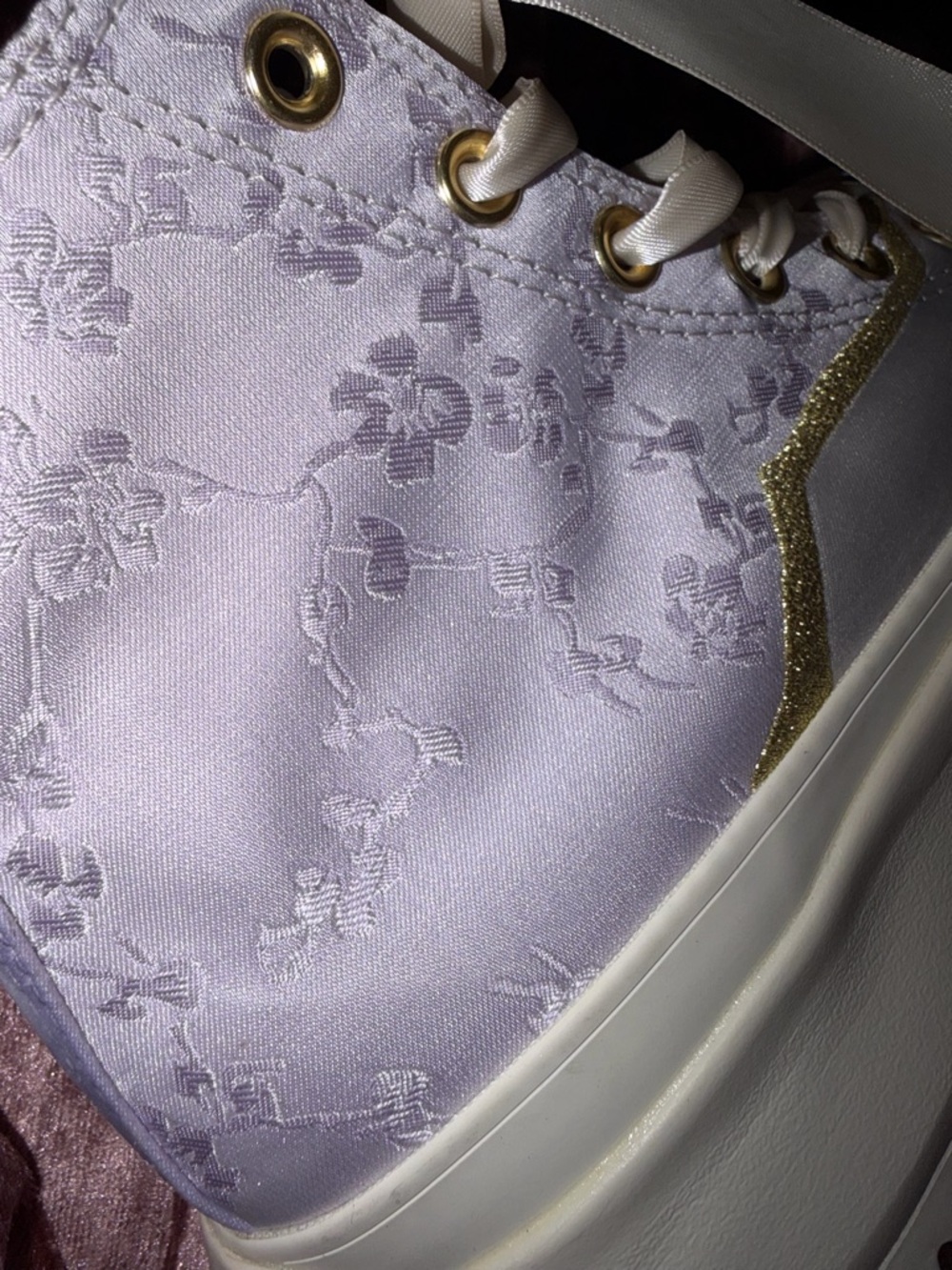 Brand new! One of a kind Converse High Top Sneakers in Lavender & Cream - Picture 10 of 10